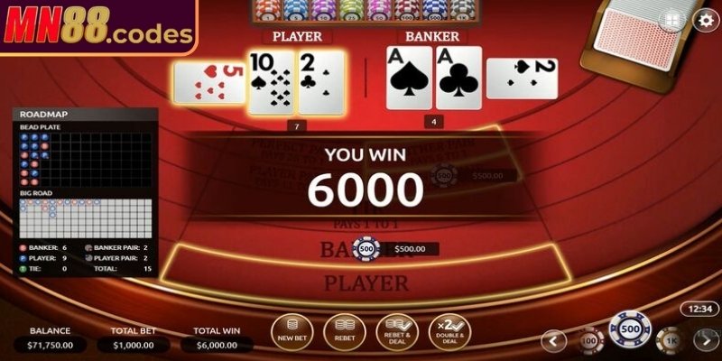 Cách tính tiền thắng thua trong Baccarat MN88