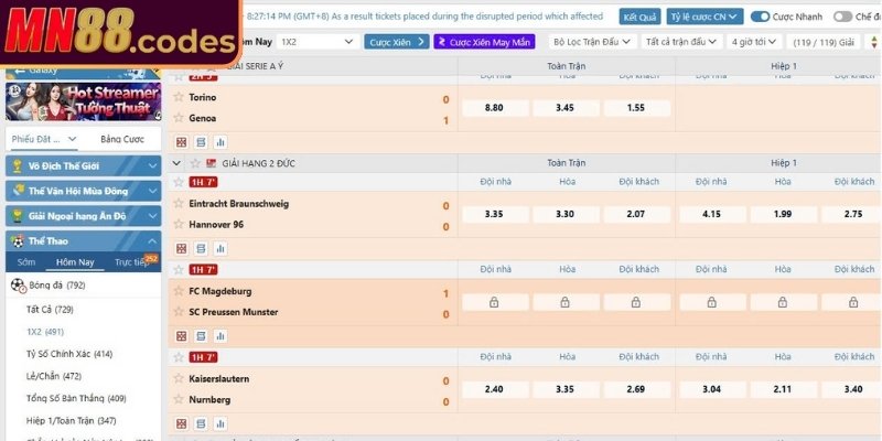 Giải mã ký hiệu 1 khi đội chủ nhà thắng